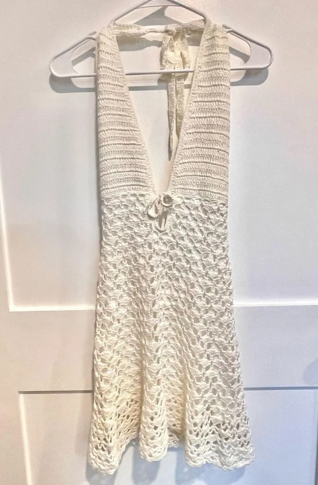 Beginning Boutique Tulip Cream Crochet Mini Dress - Image 4