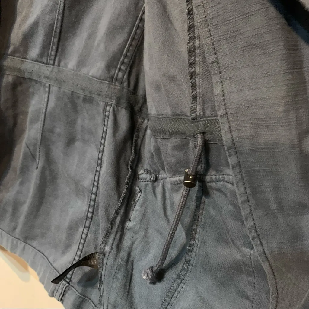 Free People y2k Not Your Brother's Military Jacket Deep Sea Teal Blue - Image 6