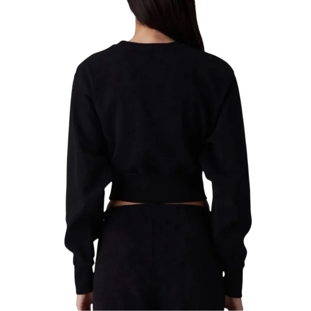 TALENTLESS Dolman Black Cropped Crewneck Sweater XS - Image 2