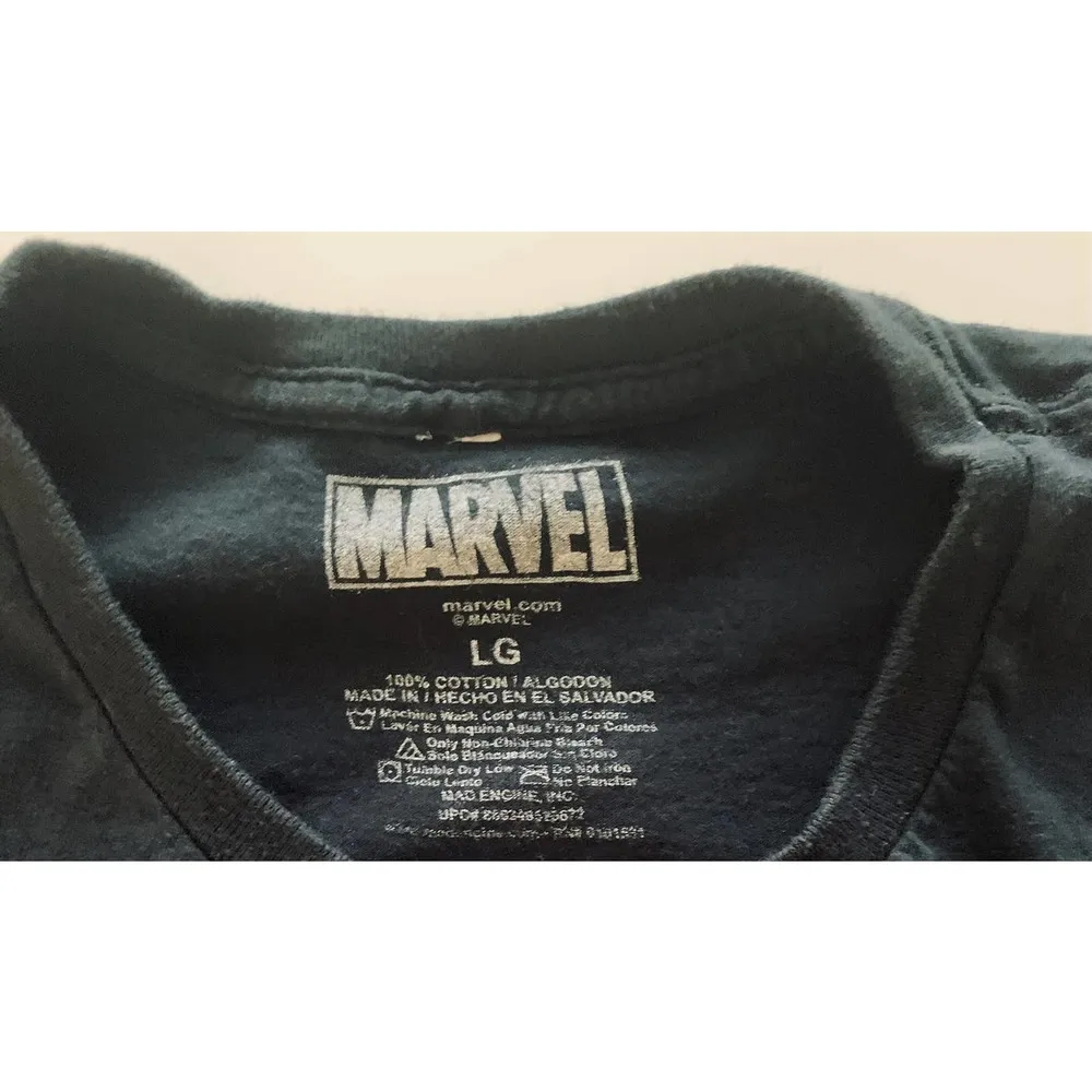 Deadpool Face T-Shirt Black  Comics - Image 2