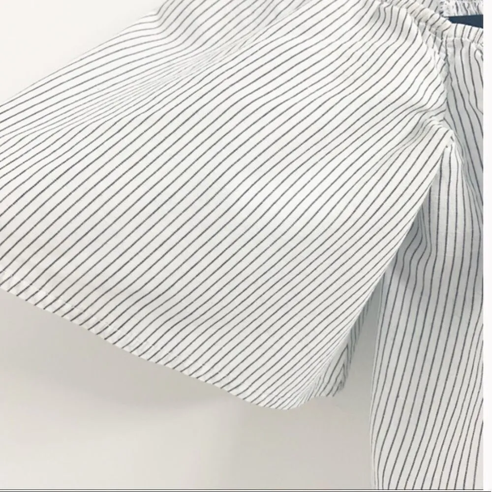 ✨ Express Black/White Stripe Off The Shoulder Top✨ - Image 3