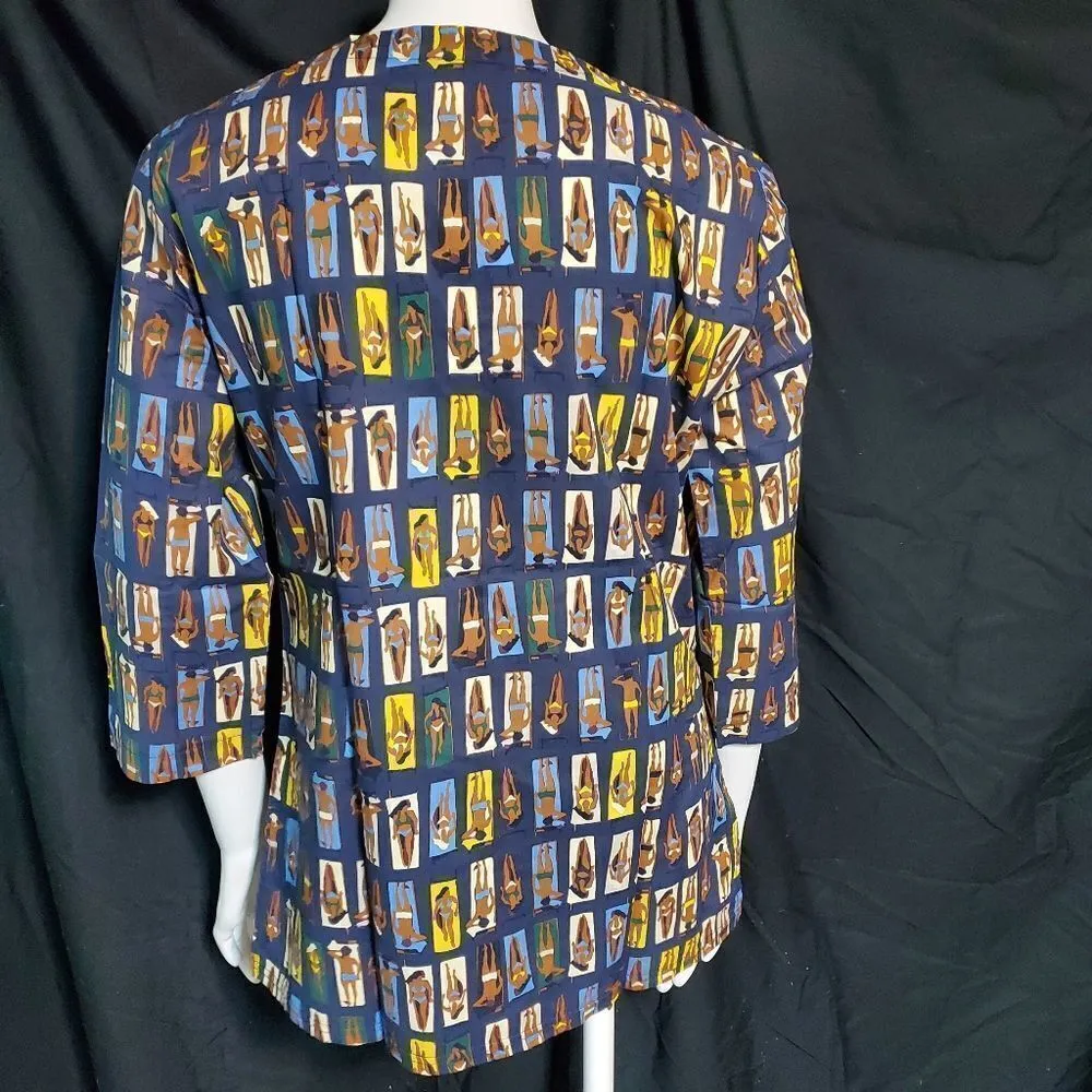 Tracy Negoshian NWT  Kaitlin Navy Sunbathers Top (XS) - Image 6