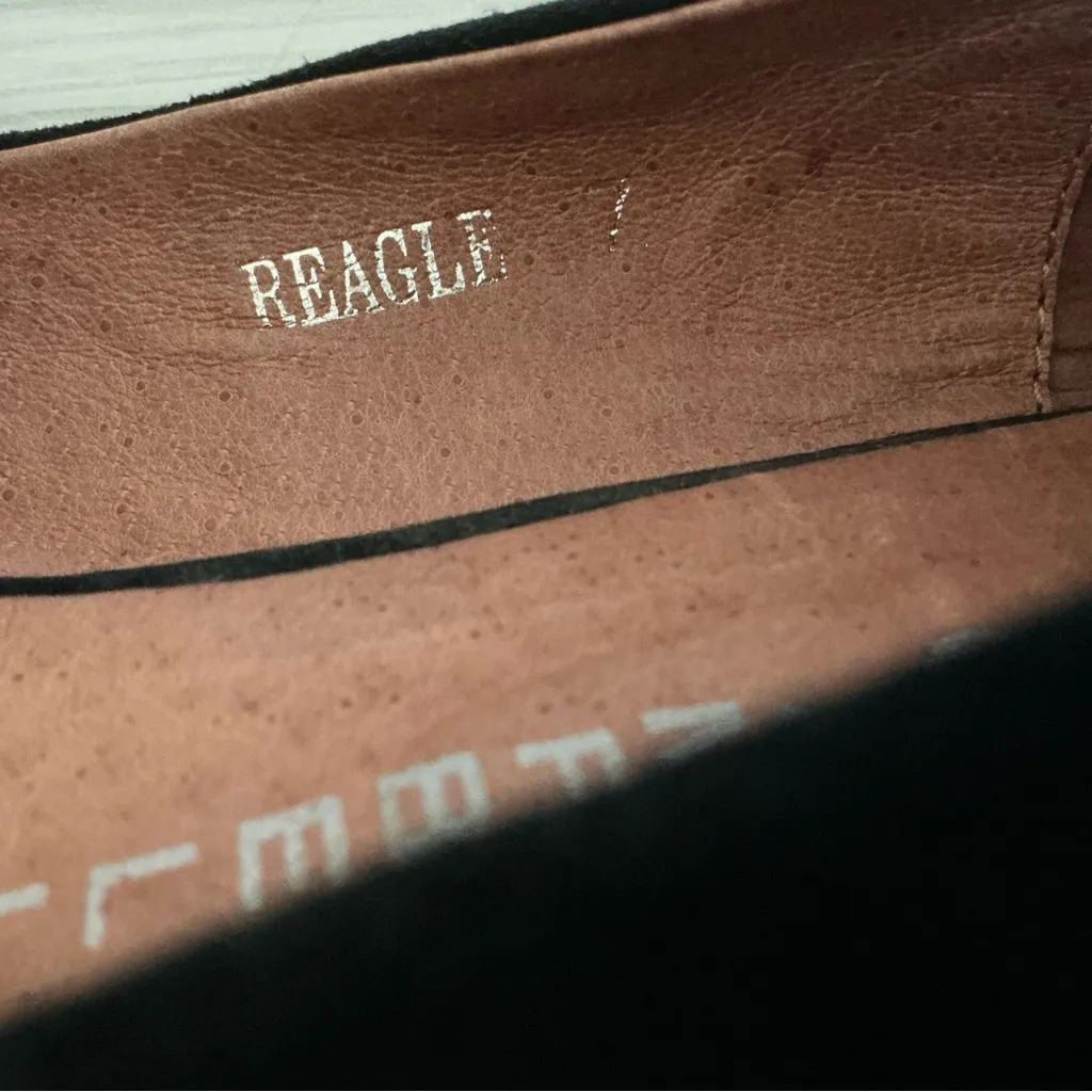 Jeffrey Campbell Reagle black suede leather flats with buckle Sz 7 - Image 8