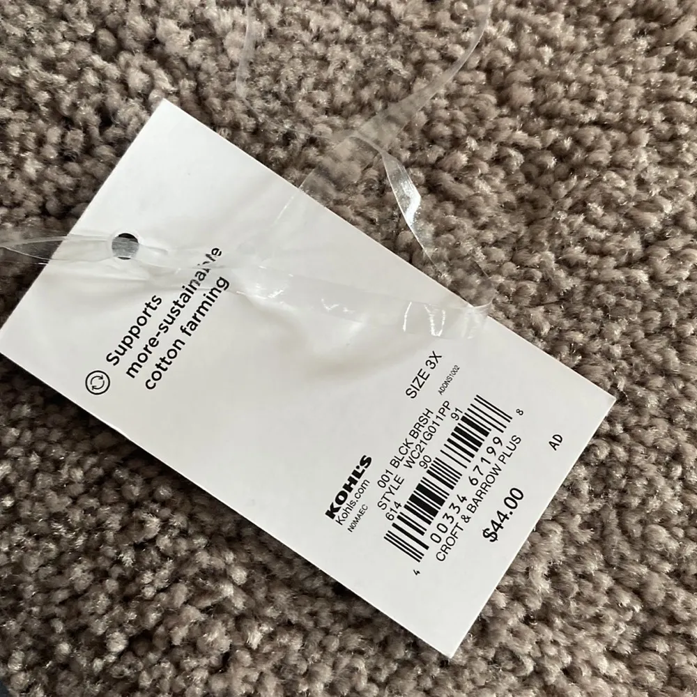 Croft & Barrow Black Pineapple Print Sleeveless Dress SIZE 3X – Summer Casual - Image 3