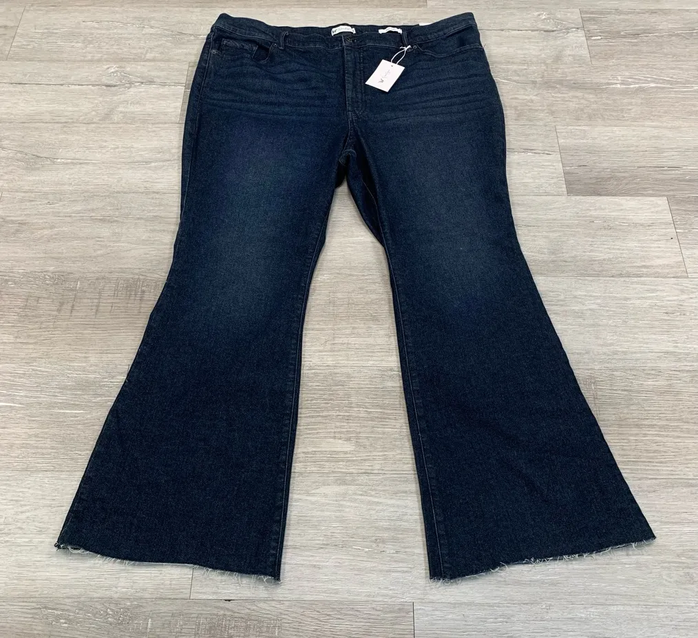 NWT Jessica Simpson Daisy Flare Jeans in Dark Wash.  Size 24W - Image 1