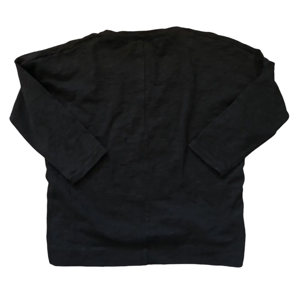 C Madewell Black & White Raglán Wool Tweed Woman Shirt Blouse Size Small - Image 8