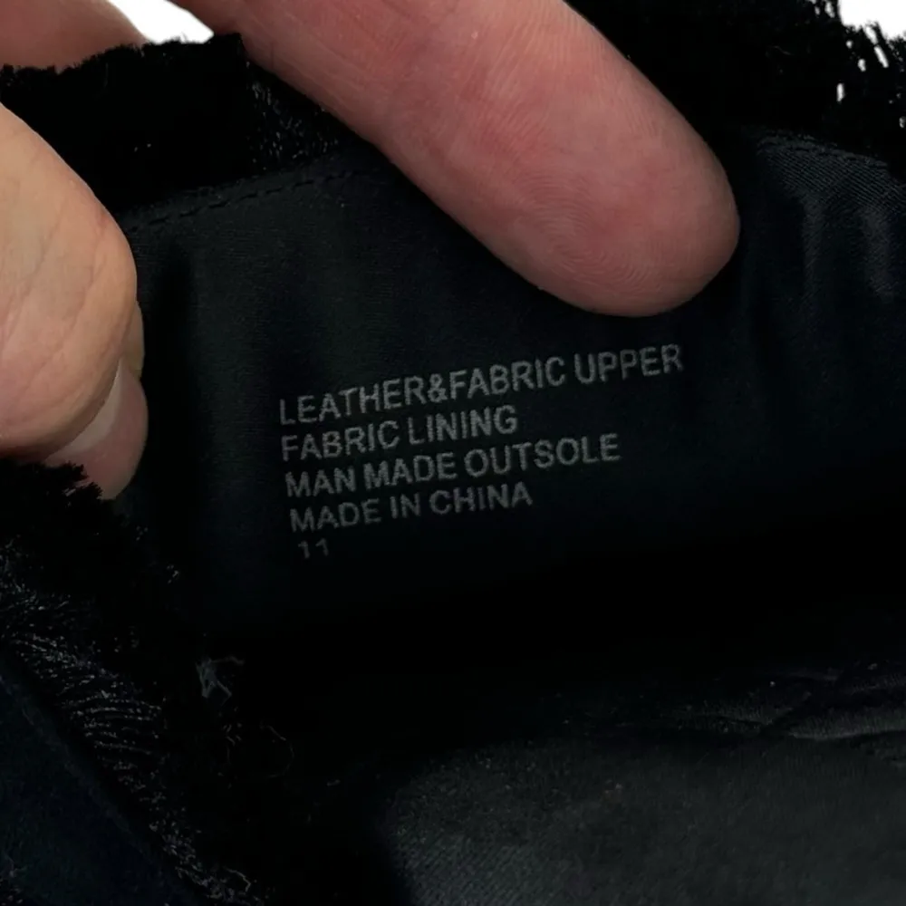 Birdies Ani Slide Black Suede Fringe Asymmetrical Mules Slip on Loafers Size 11 - Image 14