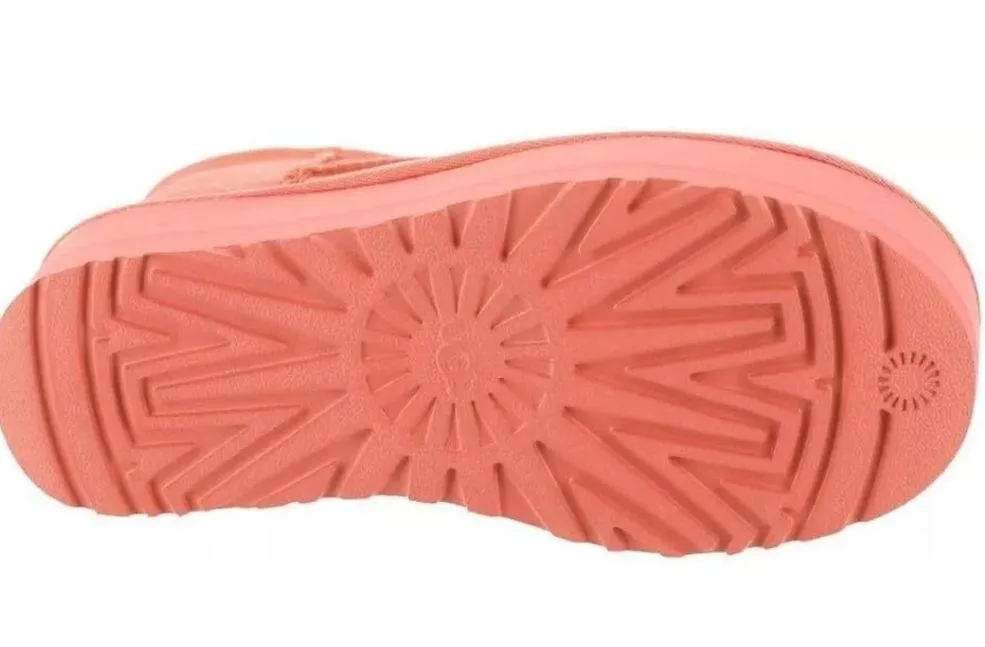NWT UGG Classic Ultra Mini Platform Vibrant Coral Women's Ankle Boots Size 7 - Image 7
