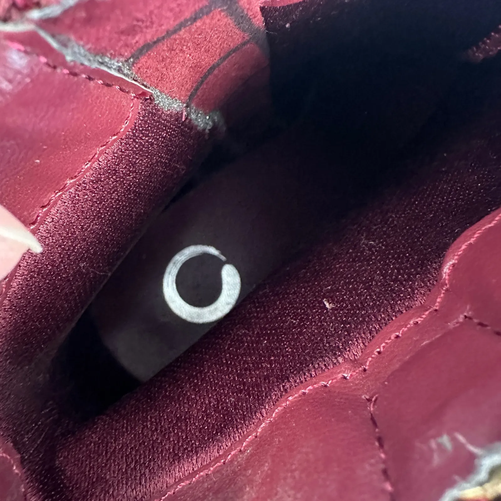 Burgundy Suede Block Heel Ankle Boots Square Toe Zipper Plaid Detail Women 7.5‎ Red - Image 10