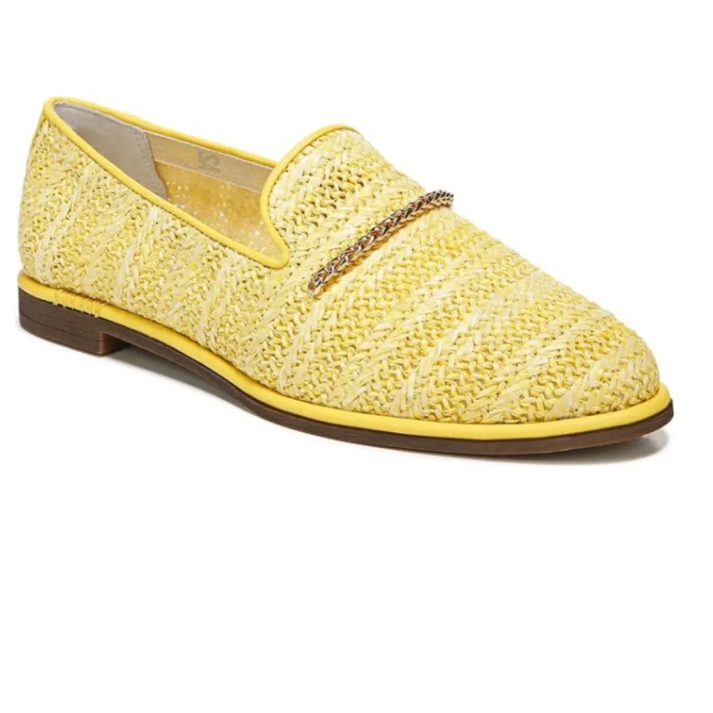 FRANCO SARTO Hanah yellow Raffia Slip On Round Toe Loafers Shoes 8 - Image 6