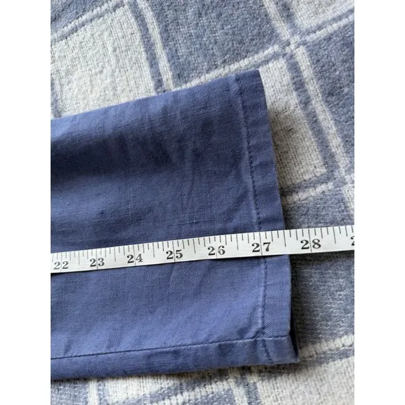 Peruvian Connection Linen Blend Cropped‎ Pants Casual Blue Size US 2 - Image 4