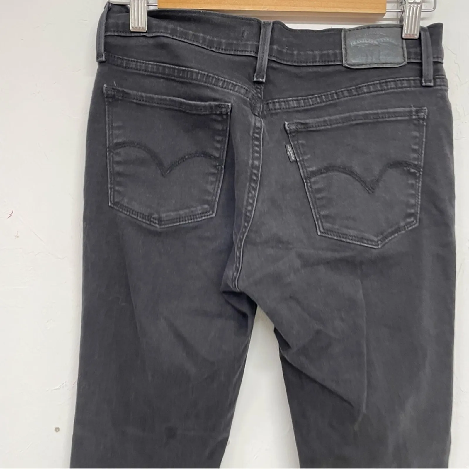 Levi’s Black 710 Super Skinny High Rise Jeans Womens 28 Classic Fall Denim Zip - Image 9