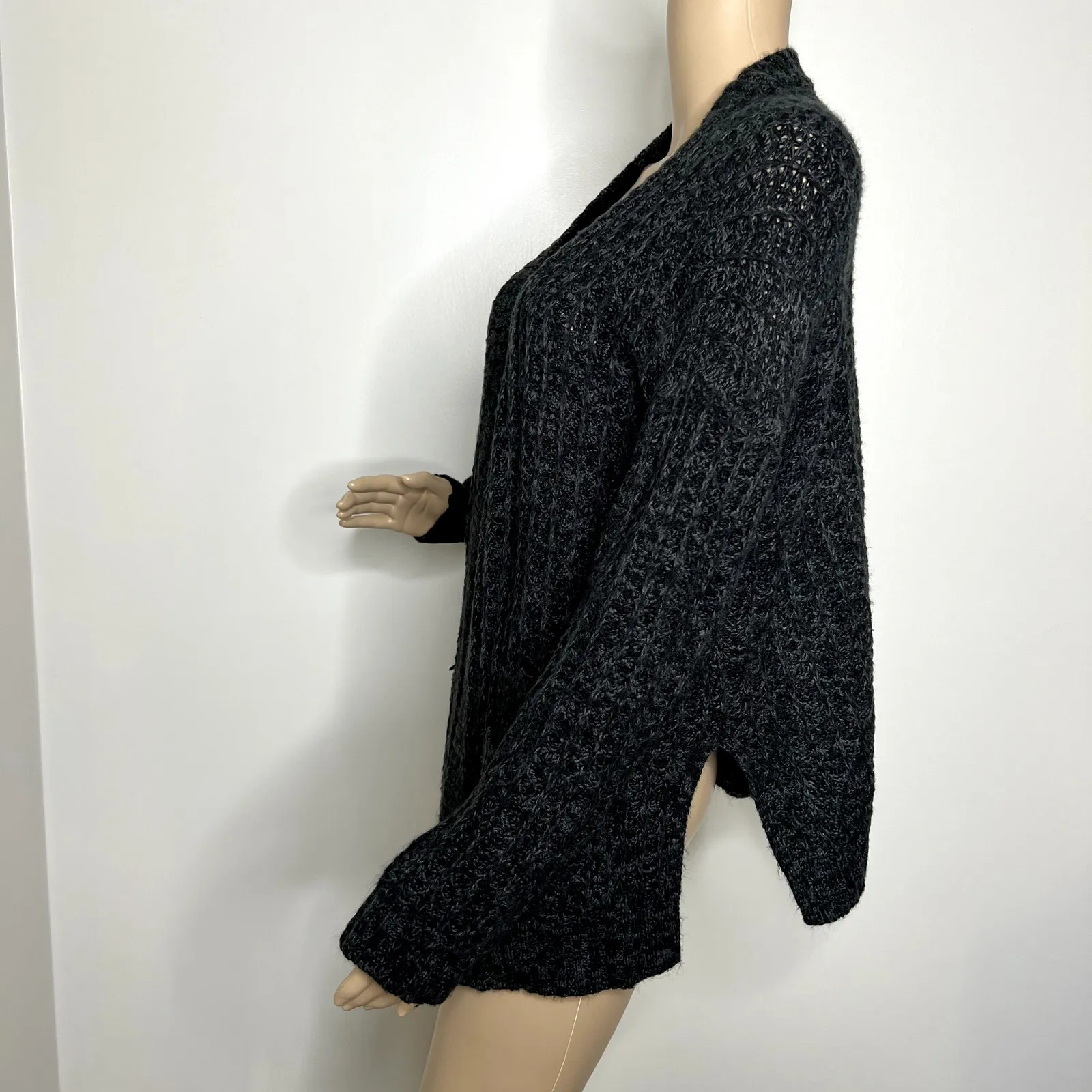 SO Gray Knit Open Front Cardigan Sweater - Image 2