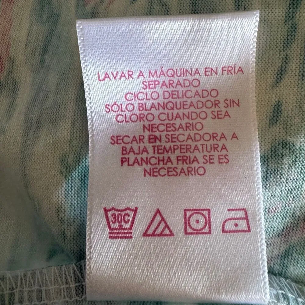 Stella Parker Sleeveless Print Palm Trees Turquoise Beach Top SZ XL # 2510 Green - Image 11