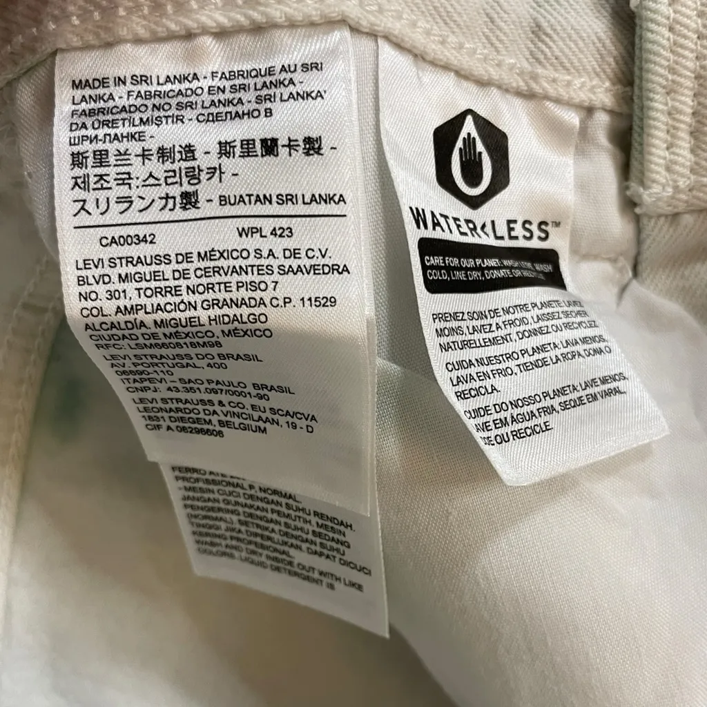 Levi's Premium Deconstructed Tie Dye Denim Skirt - Image 7