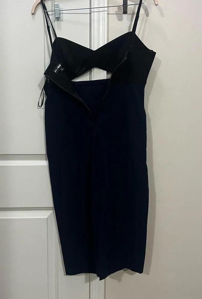 FLAWED Jill Jill Stuart Blue Midnight Cutout Sheath Dress Size 8 US $368 - Image 4