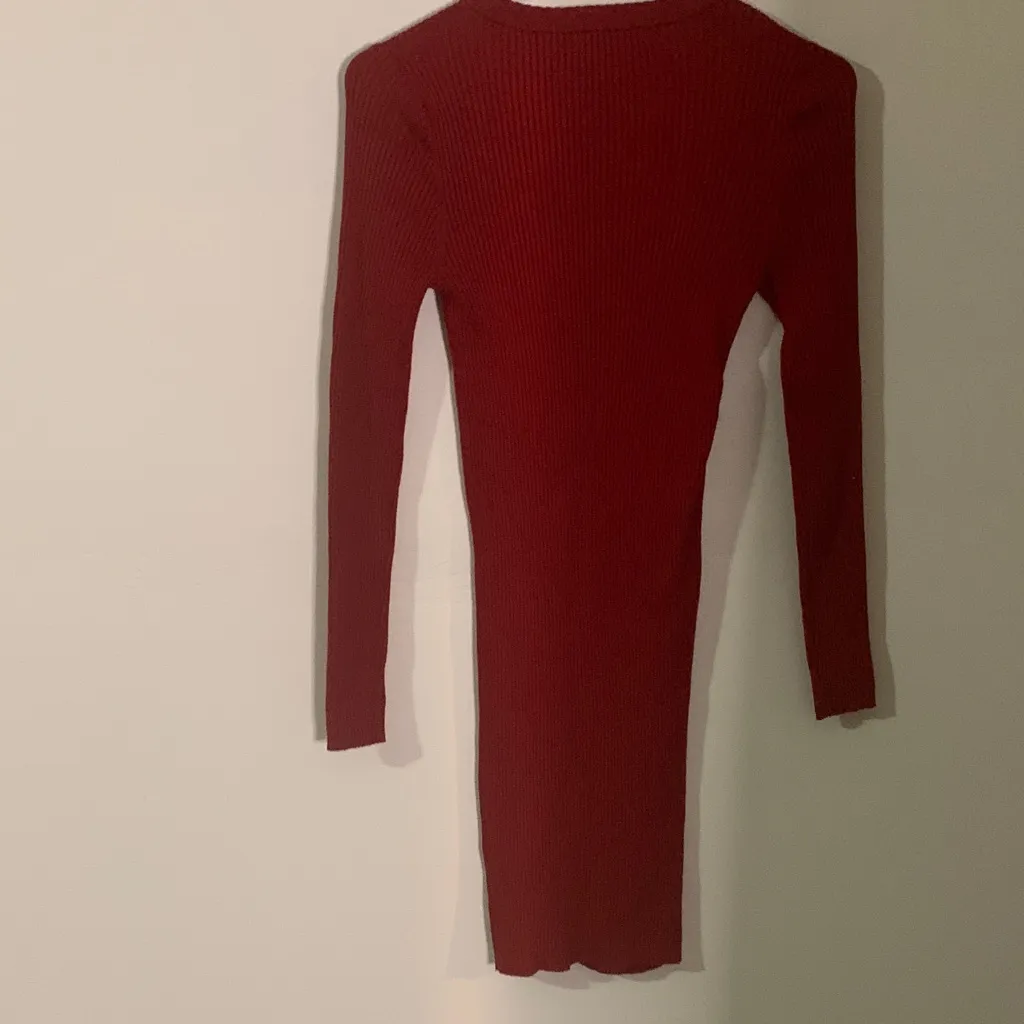 Forever 21 Red Long Sleeve Dress - Image 5
