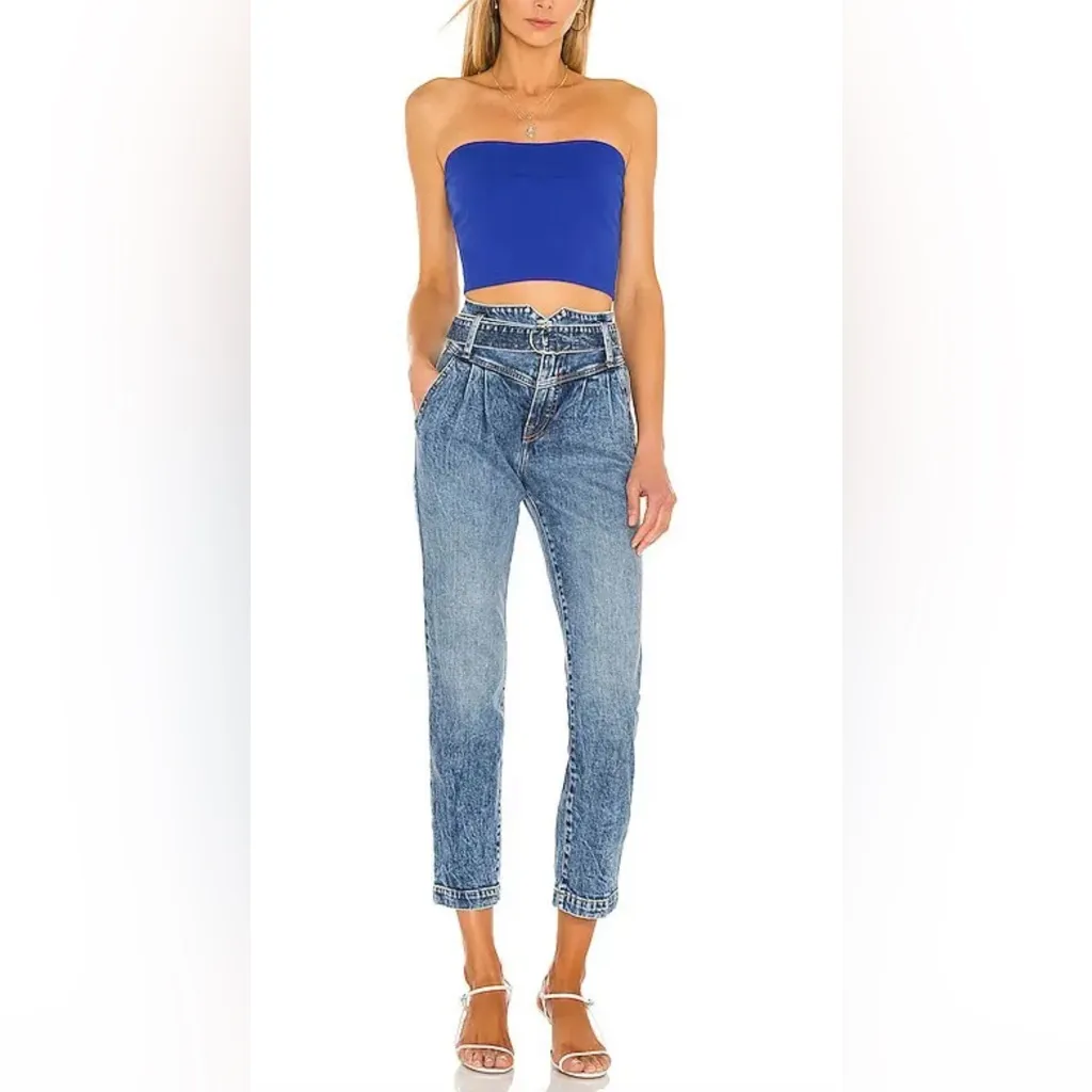 SUSANA MONACO Strapless Crop Top In Nocturnal - Image 3