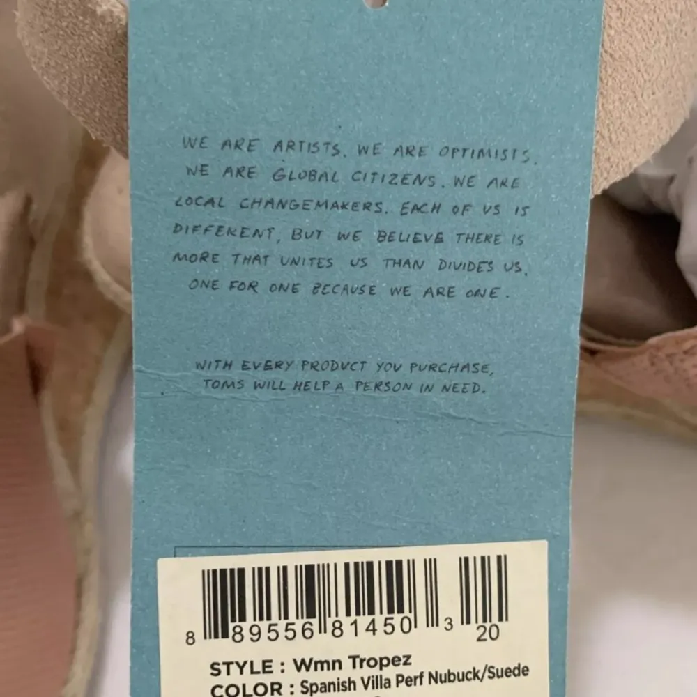 TOMS Tropez Spanish Villa Wedge Heel Sandals Shoes 7.5 New NWT Suede Perforated - Image 10