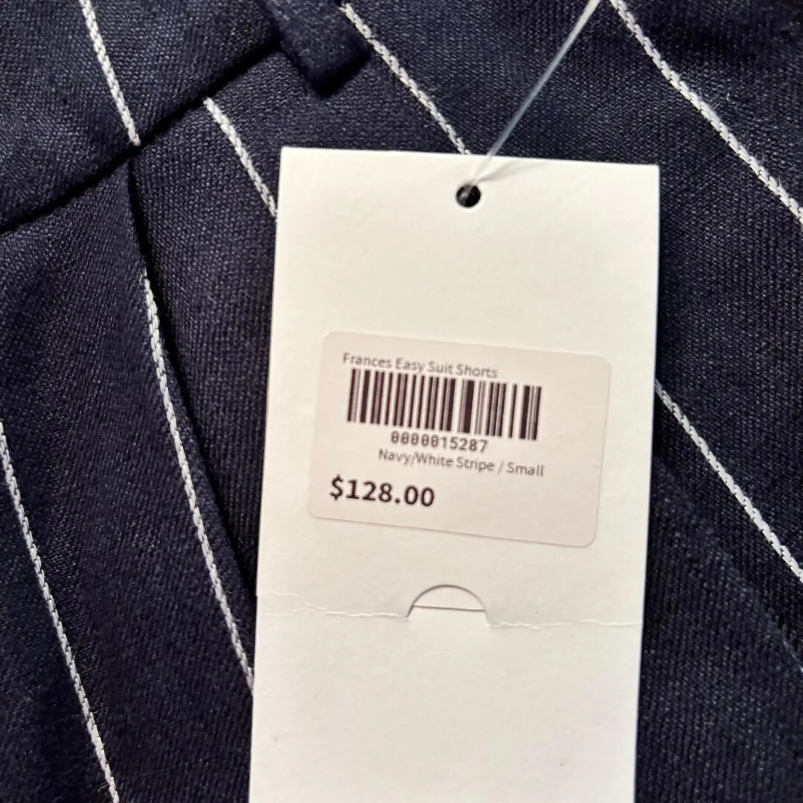 Sophie Rue Frances Easy Suit Shorts Navy/White Stripe Size S 100% Linen NWT - Image 5