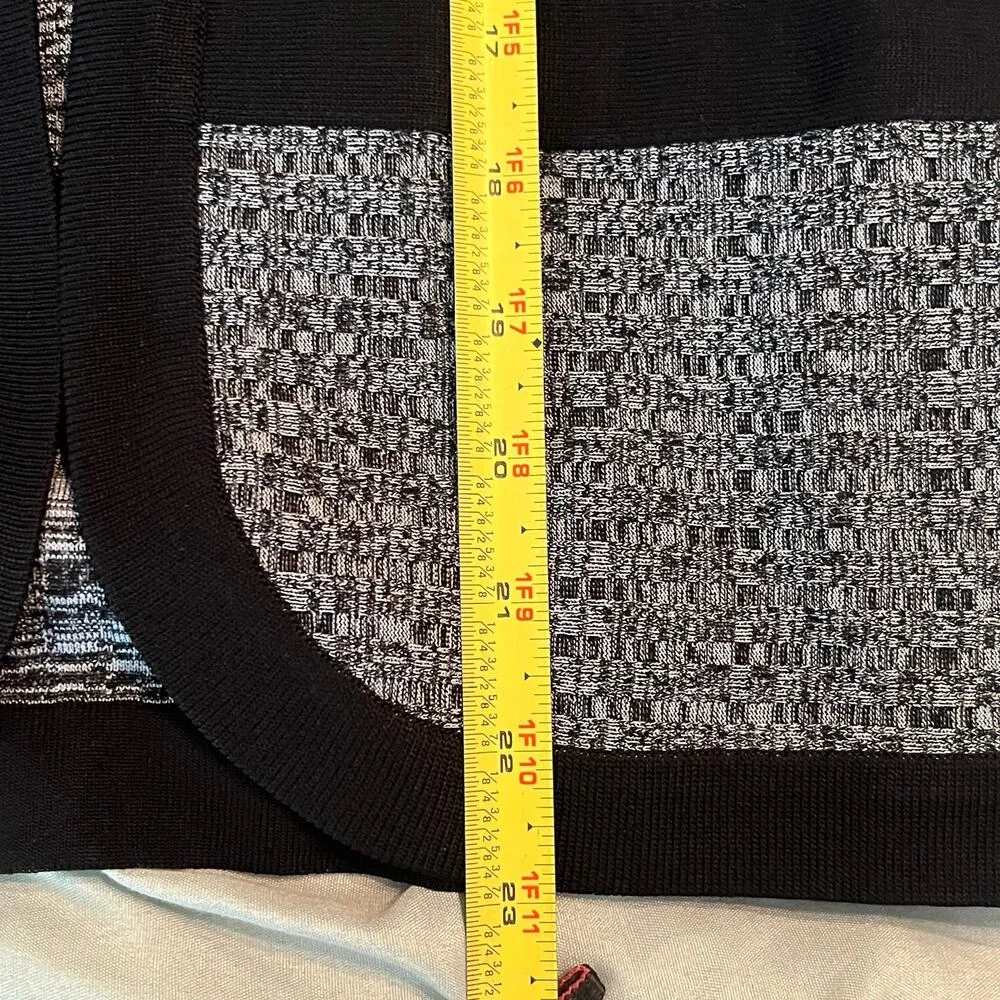 Exclusively Misook Women's Gray Space Dye Open Front Vintage Cardigan XS Petite - Image 6