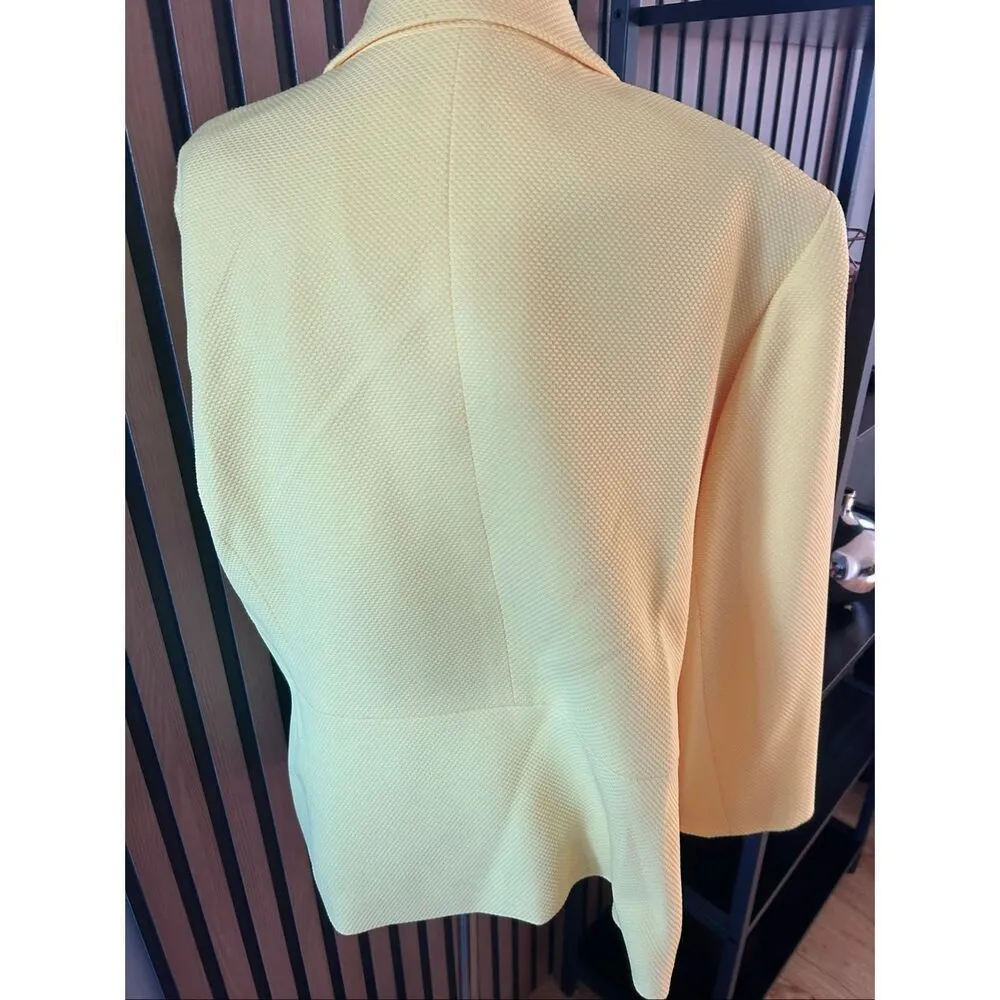Kasper night yellow jacket blazer size 18W work attire work outfit NWT - Image 3