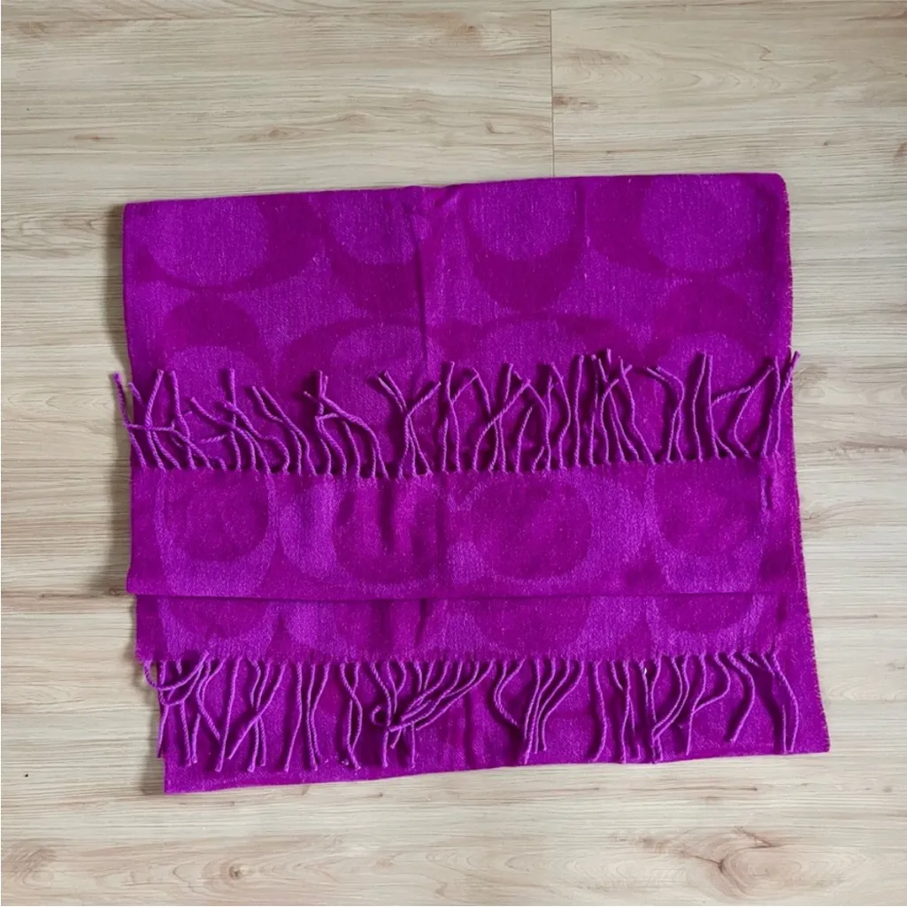 Coach Signature Muffler Wool Scarf #
F77673 - Image 4