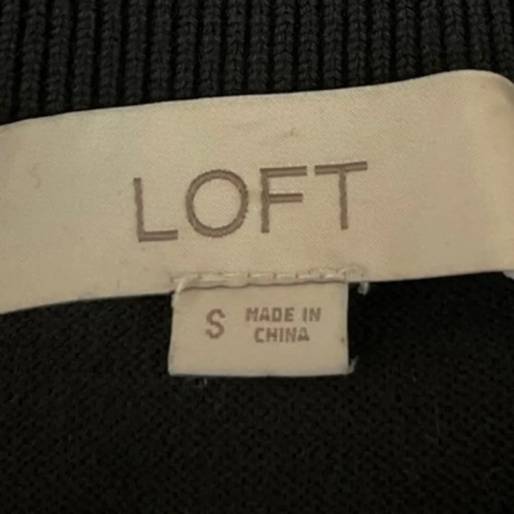 Ann Taylor Loft Women's Black Long Sleeve Button Down Cardigan Sweater Top Sz S - Image 3