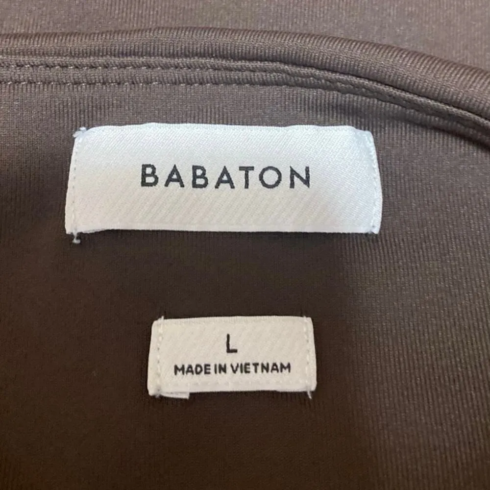 Aritzia Babaton Brown Sleeveless Scoop Neck Cami Camisole Tank Crop Top Size L - Image 3