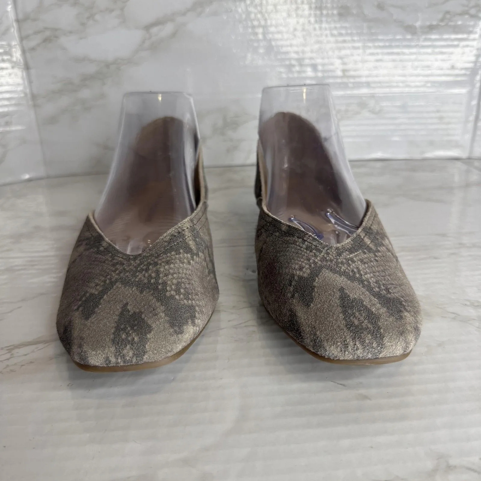 Lucky Brand Shoes Womens Size 9 M Gray Snake Print Flats Slip On Ballet Comfort - Image 4