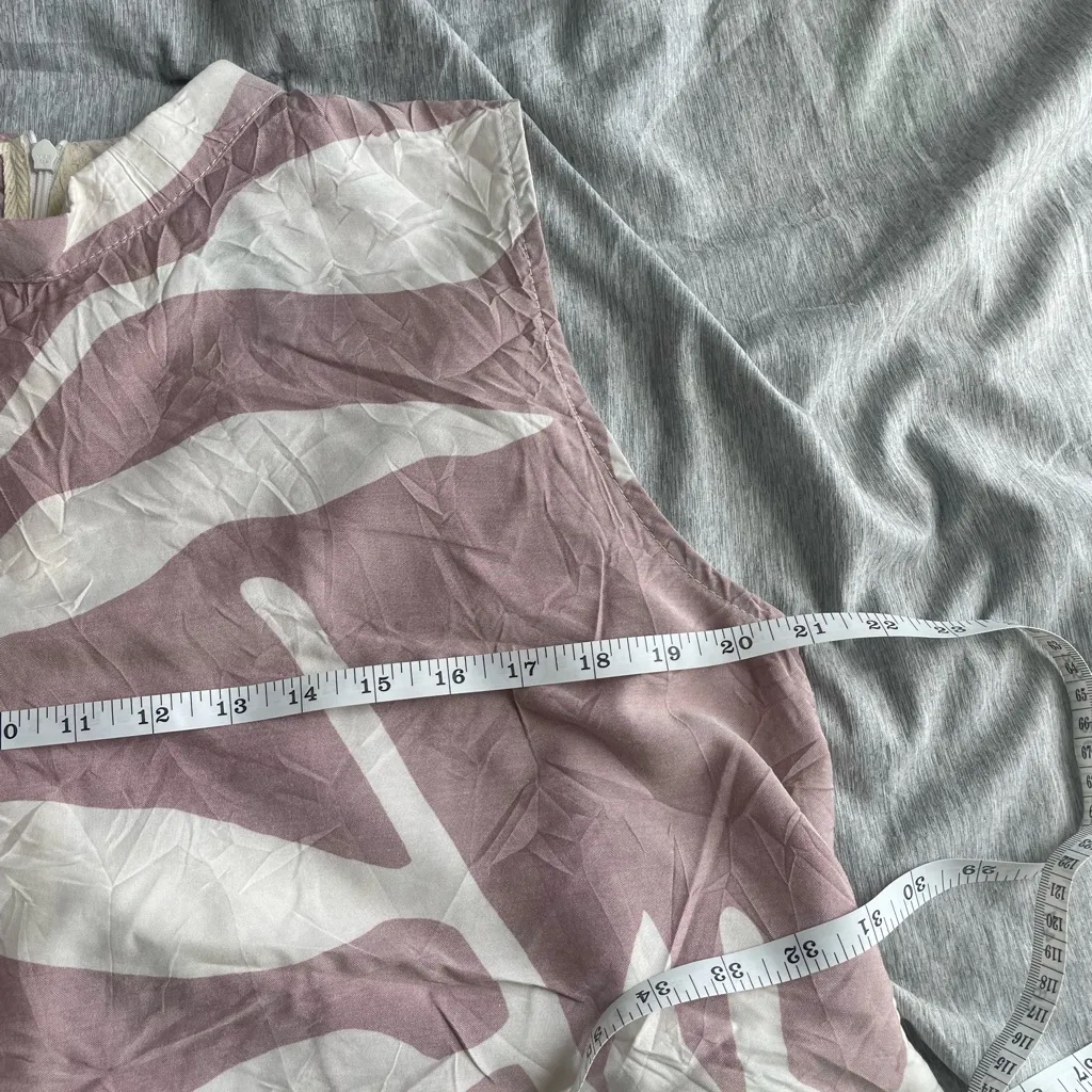 GERSHON BRAM Tunic Top Medium Sleeveless Pink Floral Asymmetrical High Low Hem - Image 10