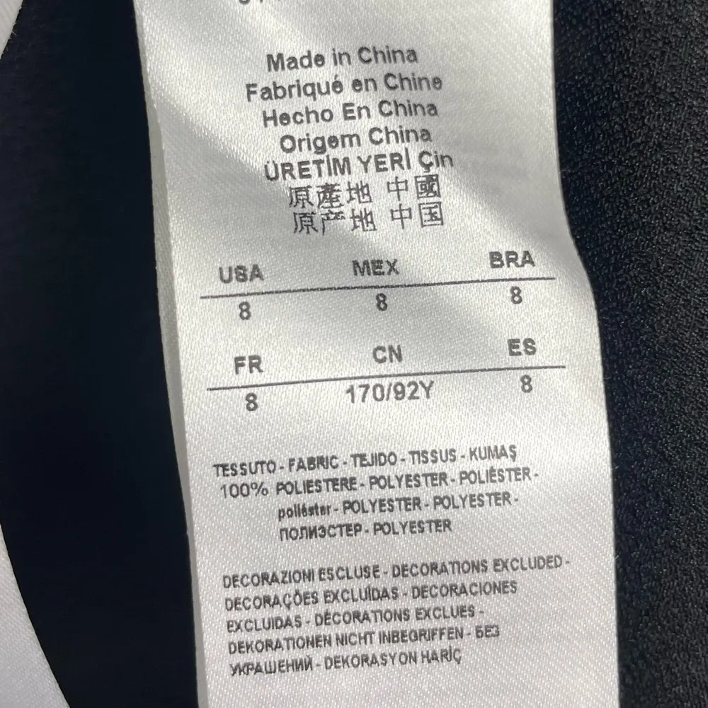 Armani Exchange Black Satin Bell Sleeve Shift‎ Dress - Image 8