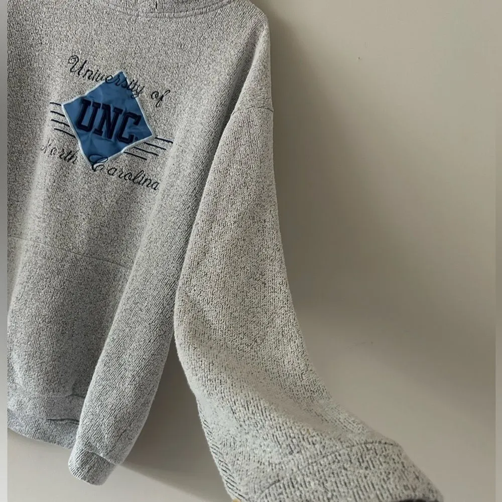 UNC Tarheel Grey Sweatshirt Size XL Made in USA Fangear Casual Athletic Sport Blue - Image 5