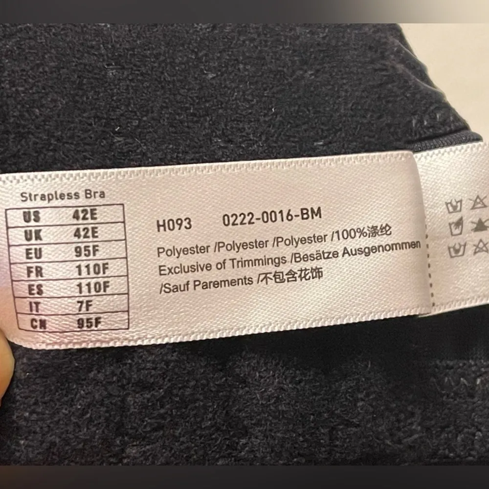 Delimira Women’ No Padding Underwire Ultra Support Convertible Strapless Bra 42E Black Size undefined - Image 12