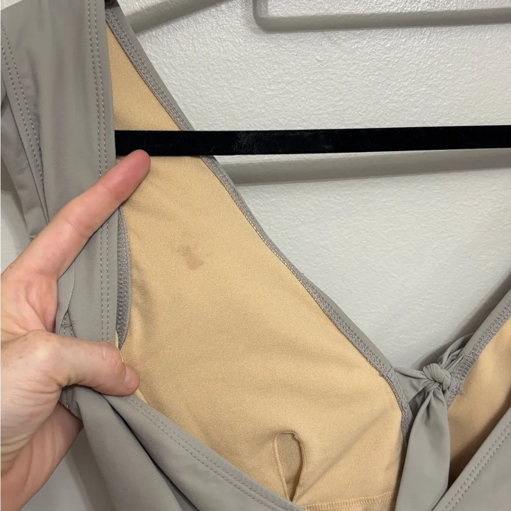 Marina West Athens One Piece Ruffle Swimsuit in Light Beige Gray - Image 4