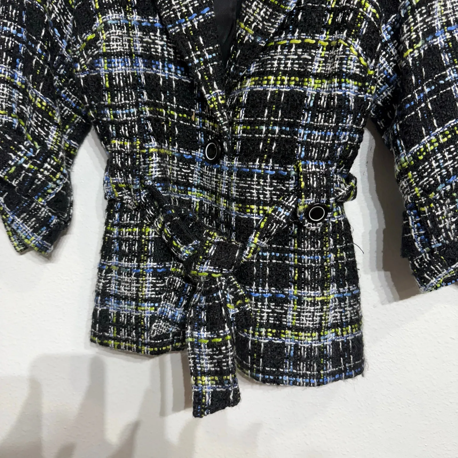 Grace Elements Black Tweed Jacket Sz 8P - Image 4