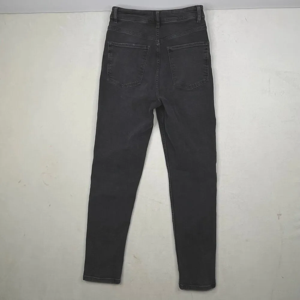 We the Free Ultra High Rise Black Distressed Skinny Jeans Women's Size 27 - Image 8