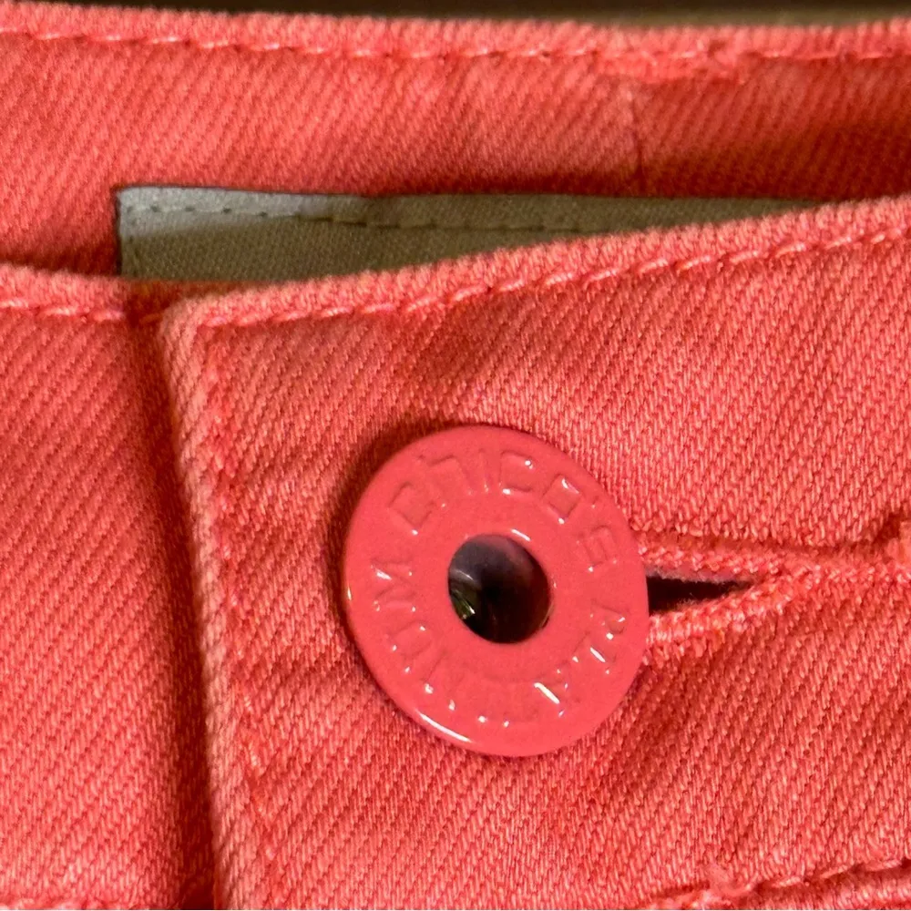 Chico’s Platinum Design Cropped Jeans Salmon/Peach Vanity Size 1/ US Medium or 8 - Image 5