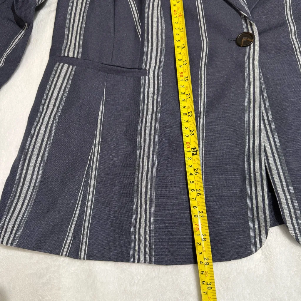 Lane Bryant Bryant Blazer Blue White Stripe Size 16 NWT - Image 7