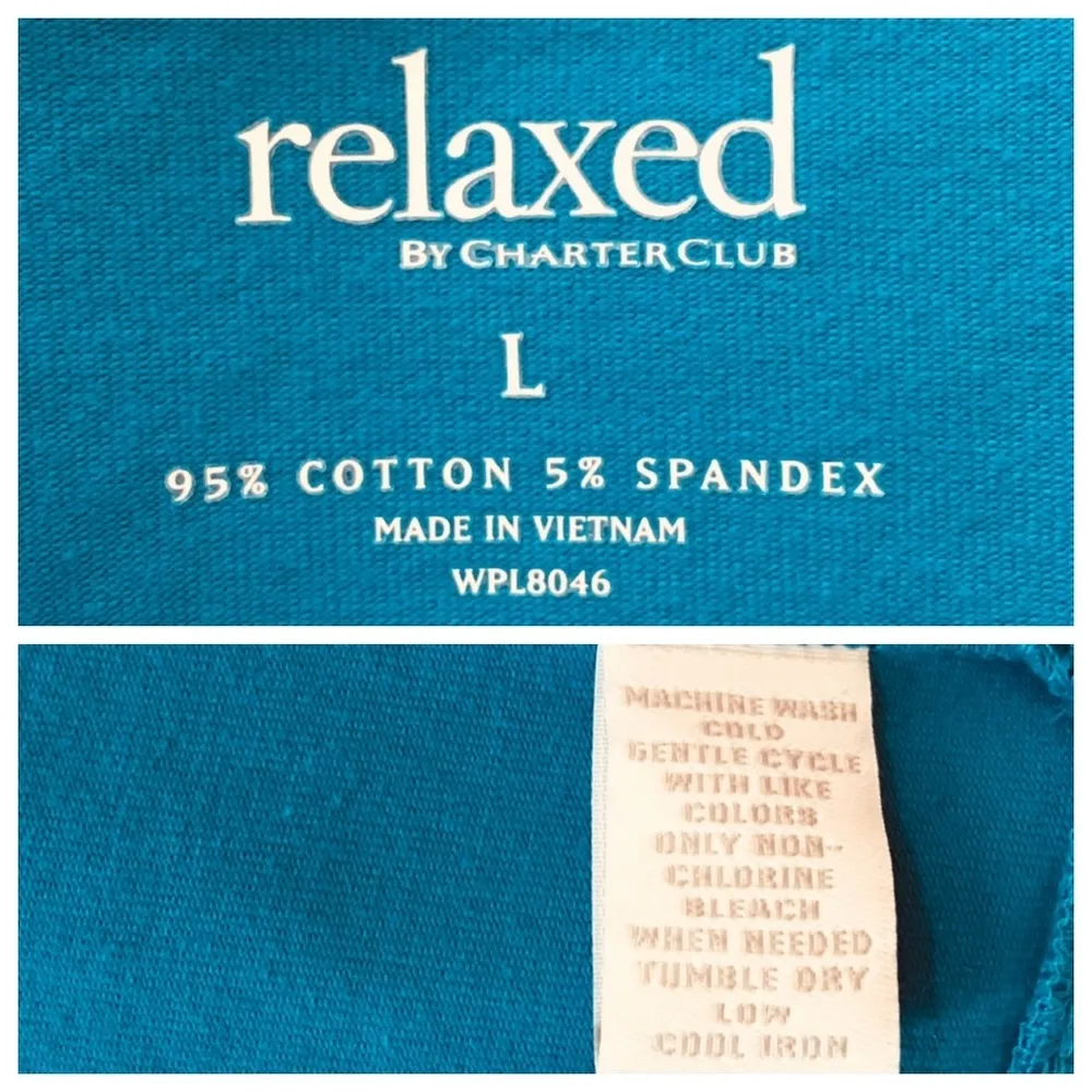 Relaxed by Charter Club Jacket Turquoise size L - Image 7
