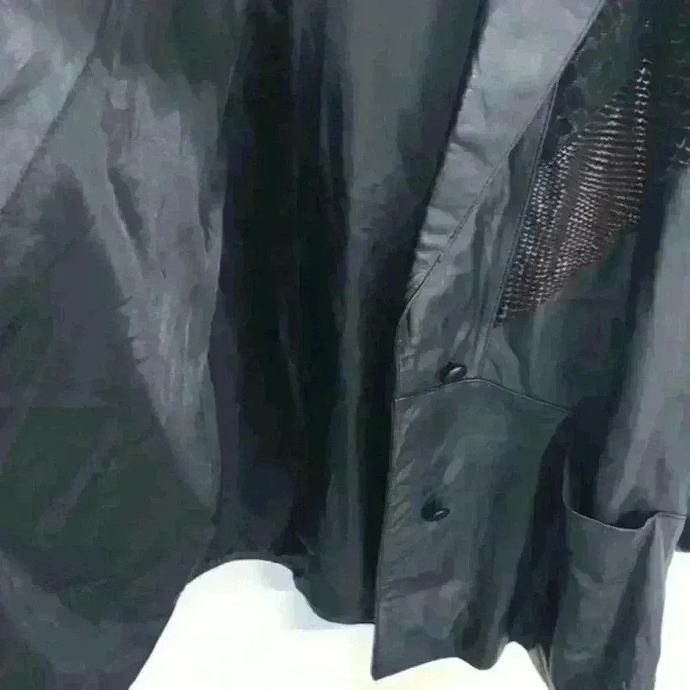 Vintage Venezia women’s size 1X leather long sleeve jacket Black - Image 10