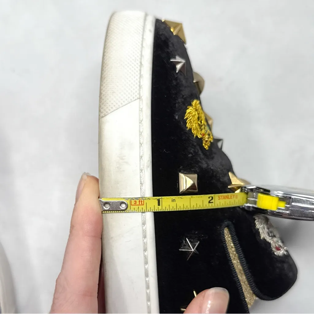 Christian Louboutin Miss Academy Velvet Slip On Flat Sneaker Shoes Black 35 - Image 12