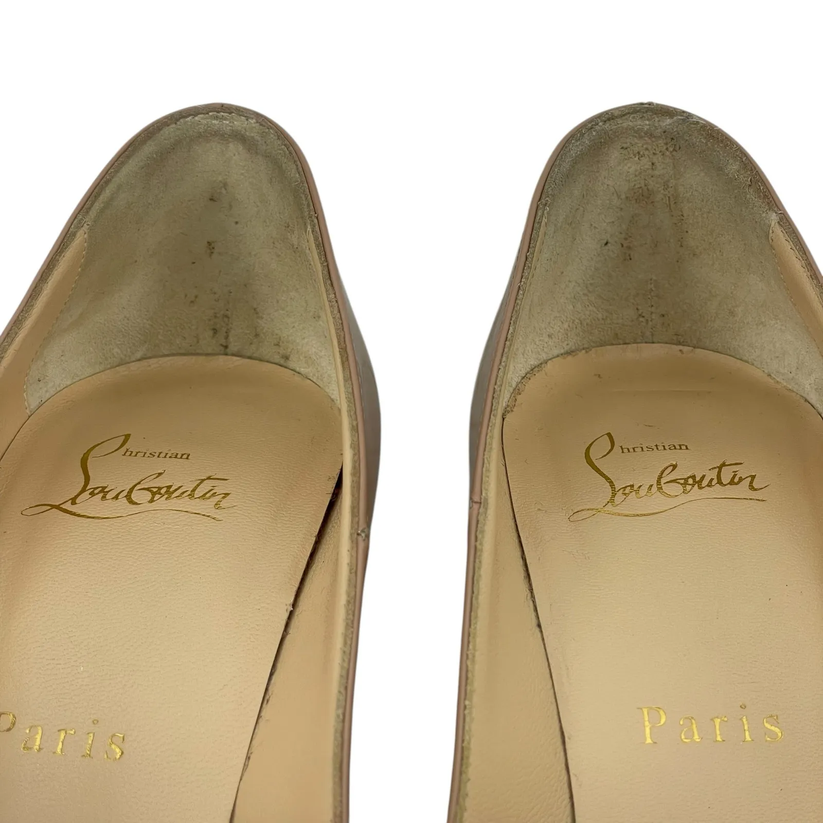 Christian Louboutin So Kate 120mm Patent Leather Pumps Beige Size 37.5 - Image 15