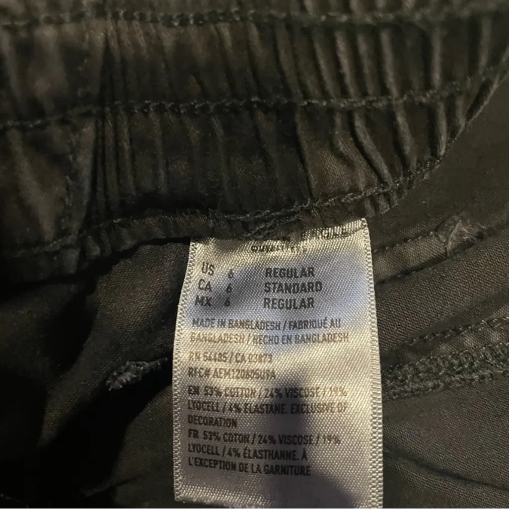 American Eagle AE High-Waisted Stretch Jogger Pants - Black - Size 6 Regular - Image 4