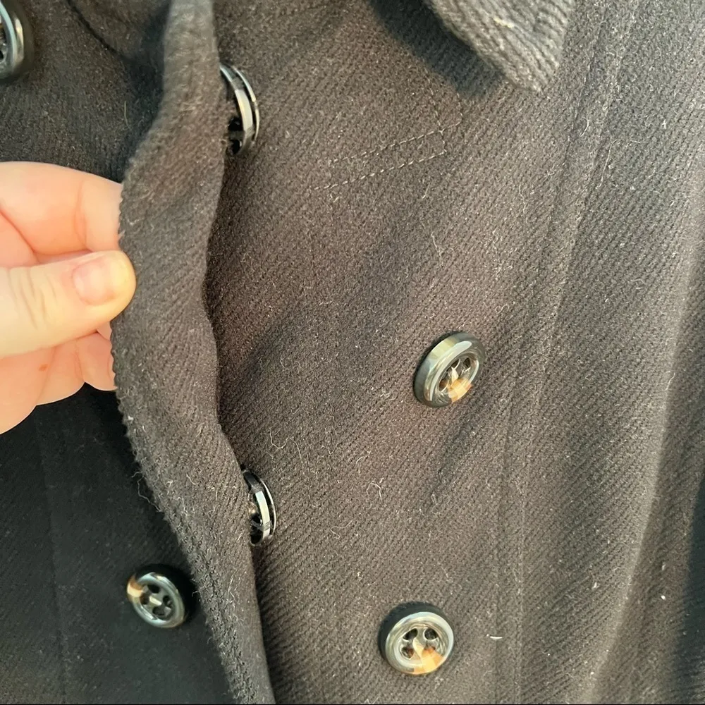 Maralyn & Me Double Breasted Peacoat Black - Image 6