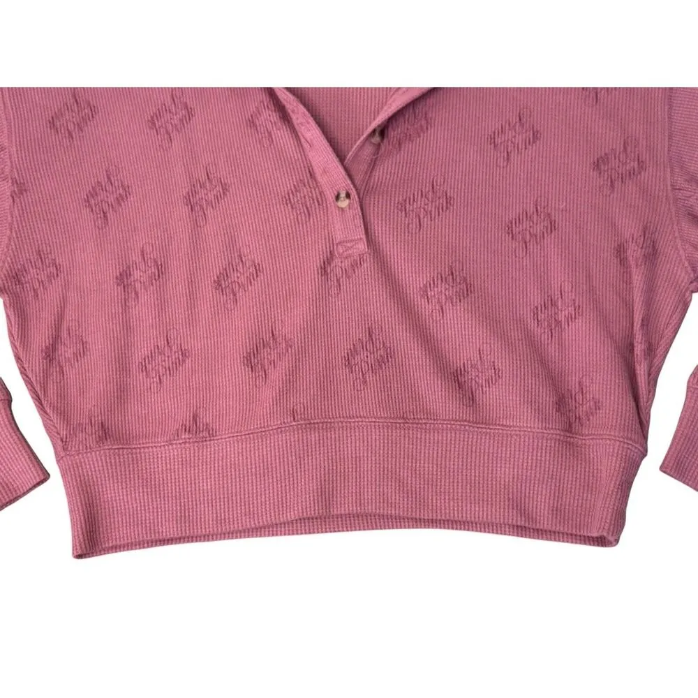 Victoria’s Secret PINK Thermal Waffle Knit Jogger Pants Top Set Soft Begonia XS - Image 7