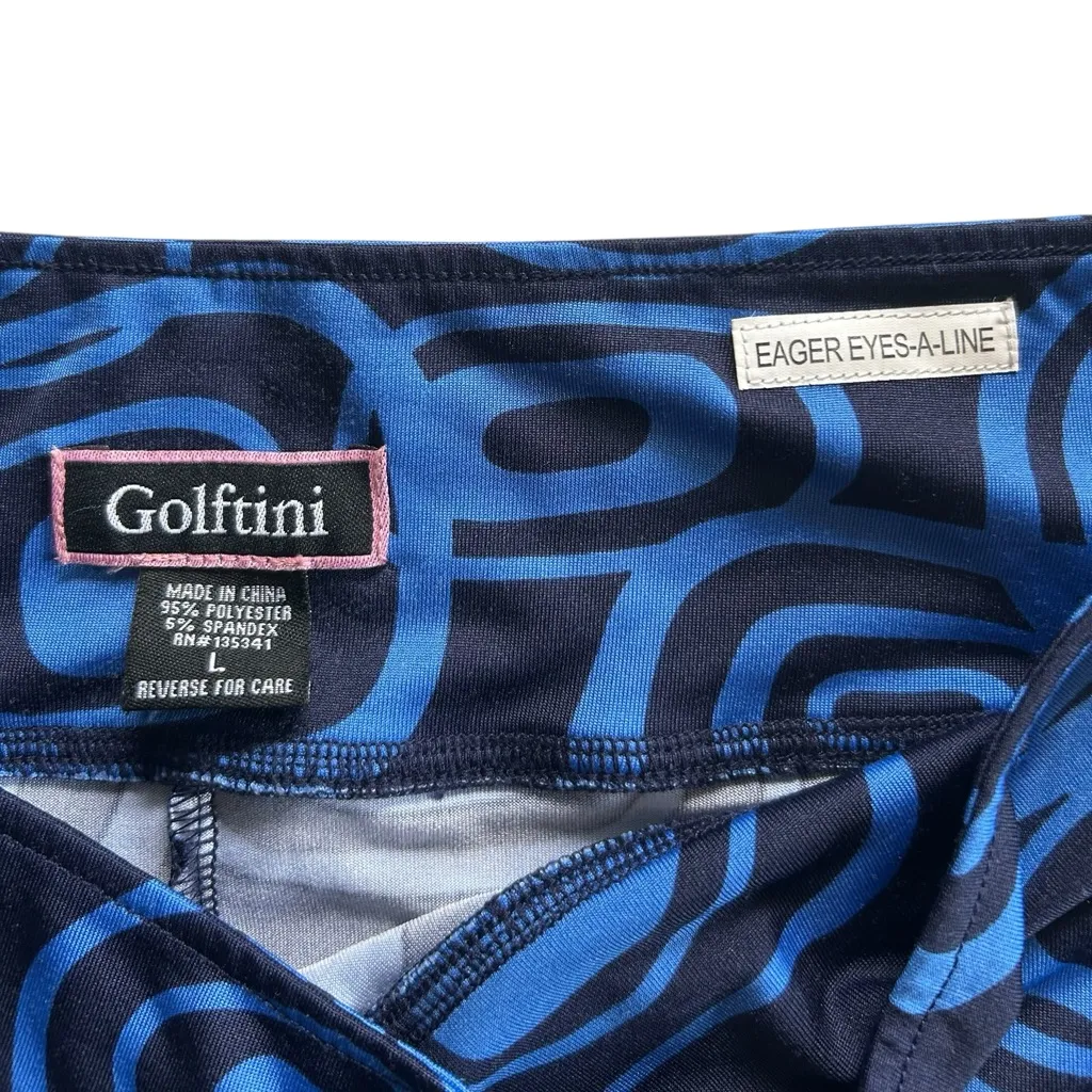 Golftini Eager Eyes A Line Golf Tennis Skort Skirt Sporty Activewear preppy blue Size L - Image 5