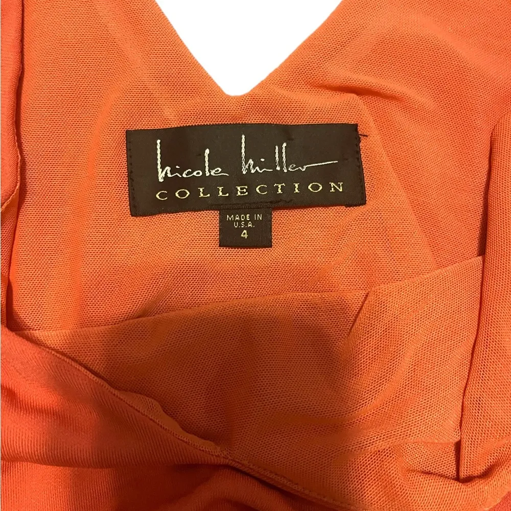 Nicole miller orange sleeveless maxi Bodycon dress size 4 - Image 6