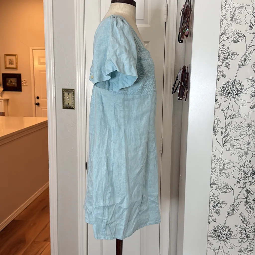 Madewell linen square neck mini dress - Image 8