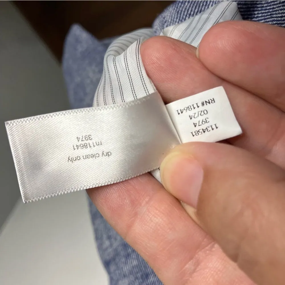 Lane Bryant linen Blend one‎ button blazer womens size 24 plus blue professional - Image 7